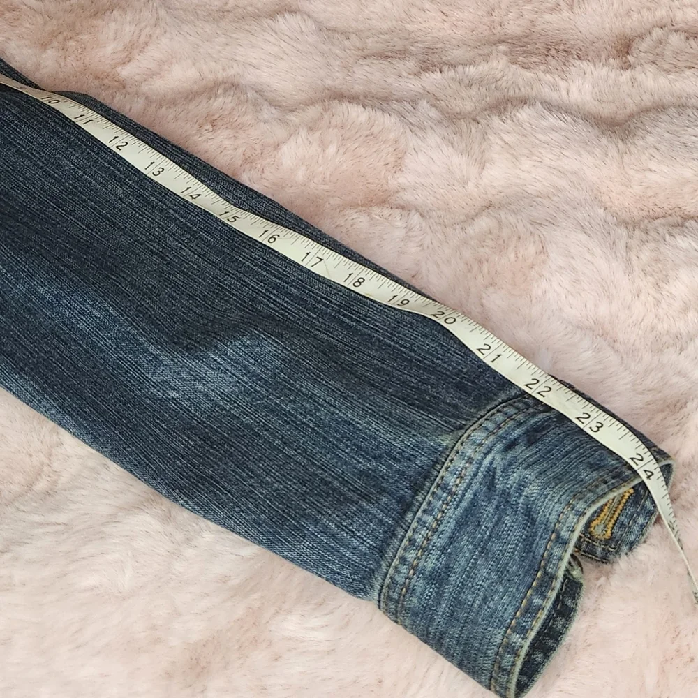 Women's Upcycled Pomegranate Jean Jacket, Large - Picture 6 of 7
